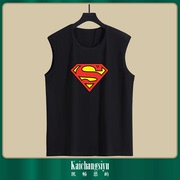 超人正义联盟男士韩版休闲衣服superman时尚港风纯棉无袖体恤背心