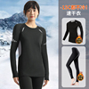 滑雪速干衣女保暖内衣压缩加绒户外登山跑步装备紧身打底运动套装