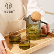 木笙玩物日式耐高温泡茶壶家用小型花草茶茶具玻璃茶壶花茶壶套装