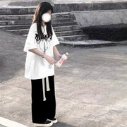 女童夏装套装202312岁13中大童15洋气时髦韩版休闲短袖T恤潮