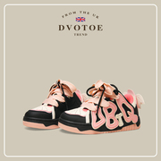 DVOTOD板鞋软妹风防滑耐磨休闲鞋小众字母女鞋潮时尚高级感运动鞋