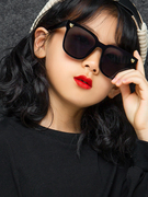 儿童黑色墨镜韩版夏季太阳镜女童时尚遮阳潮大框小孩防紫外线