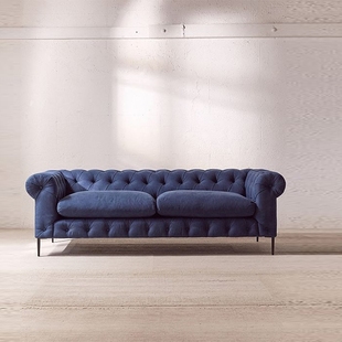 美式新古典布艺沙发客厅大小户型简欧单双三人拉扣沙发后现代家具