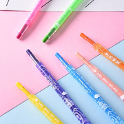 小鱼儿儿童学生幼儿园旋转蜡笔12色24色36色蜡笔安全不脏手