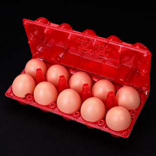 急速创意透明塑料红鸡蛋盒子，托盒宝宝诞生满月礼盒回礼喜蛋