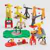 散装木制轨道配件吊塔玩具磁性装饰物兼容托马斯火车木制轨道玩具