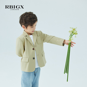 rbigx瑞比克童装2024春季潮流百搭休闲设计感大廓型西服
