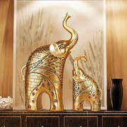 大象摆件一对泰式餐厅东南亚会所软装家居饰品工艺品