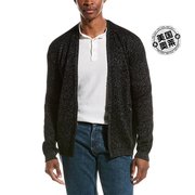 johnvarvatosclaremont常规，版型羊毛混纺开衫-黑色，美国奥