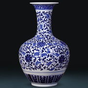 陶瓷青花瓷花瓶摆件客厅插花大号仿古中式家居装饰瓶子