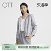 OTT商场同款2024春宽松抽绳设计波点艺术印花短外套女装