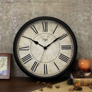 挂钟家用复古时钟挂墙静音钟表，客厅创意个性石英钟大气美式挂壁钟