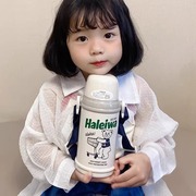 haleiwa哈雷蛙日本保温杯儿童水壶不锈钢水杯直饮大容量吸管杯子