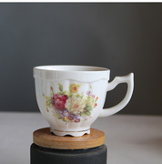 带把陶瓷茶杯大号花茶，茶具品茗杯有耳，茶杯普洱杯白色咖啡杯定制