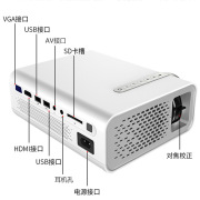 速发yg520迷你投影仪家用微型led高清1080p便携式投影机