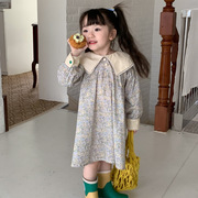 韩国童装女童碎花连衣裙春装洋气儿童娃娃领气质甜美公主裙子