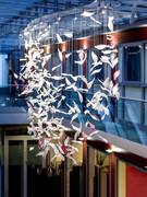 酒店大堂吊灯翅膀造型艺术水晶灯，商场中庭会所售楼部，沙盘玻璃灯具