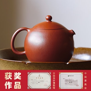 半藏宜兴紫砂壶西施壶纯手工大红袍朱泥，个人专用茶具泡茶壶颜玉