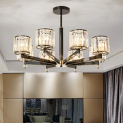美式客厅吊灯水晶大气客厅灯具，现代铁艺简约餐厅温馨卧室灯具灯饰