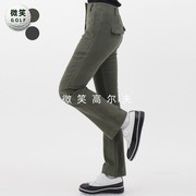 2023冬韩国拉绒加厚高尔夫球服女士微喇运动长裤GOLF