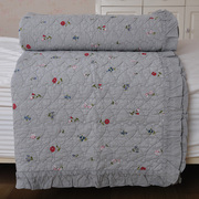 促韩式纯棉小花水洗柔软床盖床垫空调被夏凉被三件套铺盖两品