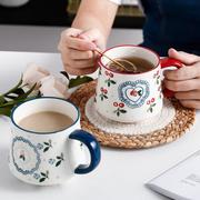 熊谷组可爱樱桃陶瓷马克杯家用喝水杯情侣杯茶杯子女办公室咖啡杯