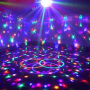 高亮度9色LED水晶魔球声控酒吧舞台灯光KTV激光闪光灯带遥控