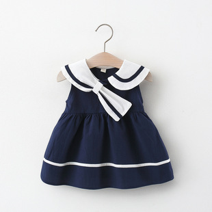 女宝宝裙子0-2-3岁4女童，夏装1婴儿学院风衣服，洋气6个月女童公主裙