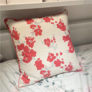 IKEA宜家 瓦里耶克 靠垫套沙发抱枕套床头靠垫田园风红色50x50CM