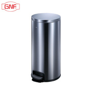 GNF30升圆形脚踏式垃圾桶不锈钢带盖大号大容量商用公共区域工厂