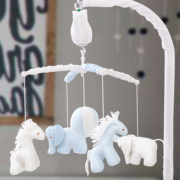 新生婴儿床铃宝宝音乐玩具，床挂益智旋转摇铃，床头铃0-1岁3-12个月