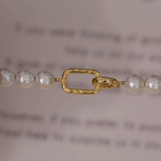 s925纯银时尚珍珠项链手链毛衣链夹扣 手工diy制作串珠饰品银扣