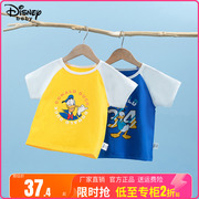 迪士尼童装男童短袖T恤儿童卡通纯棉夏装中小童夏季上衣宝宝薄t桖