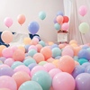 马卡龙色加厚彩色乳胶气球结婚粉色儿童生日派对场景布置开业装饰