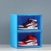 AJ球鞋收纳盒透明鞋盒侧开防氧化网红收藏鞋墙20个装磁吸鞋柜