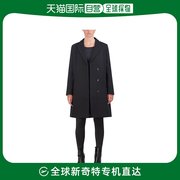 香港直邮潮奢 cole haan 可汗 女士不对称耸肩翻领大衣