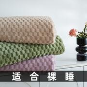 日式裸睡牛奶绒珊瑚绒，毛毯加厚保暖双面法莱绒，空调毯子午睡毯盖毯