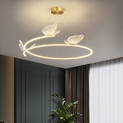 蝴蝶圆圈吊灯现代简约大气轻奢客厅卧室，2023年创意个性灯具
