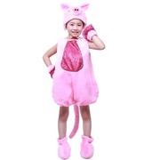 高档三只小猪演出服六一儿童动物表演服饰小猪舞蹈舞台亲子演出服
