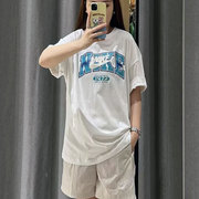 nike耐克短袖白色t恤女装，夏季运动服宽松圆领休闲上衣fq7011-100