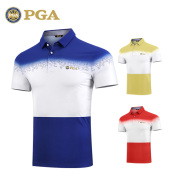 22款pga高尔夫服装男士，短袖体恤夏季比赛球服速干面料弹力舒