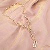 链条金属水晶满钻项链女个性毛衣，链小众设计气质装饰短款锁骨颈链