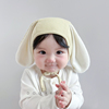 秋冬婴儿胎帽加绒系带男女宝宝，护耳帽可爱兔，耳朵包脸帽儿童套头帽