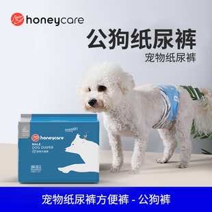 honeycare公狗专用纸尿裤狗狗，尿不湿泰迪小型犬，宠物生理裤防乱尿