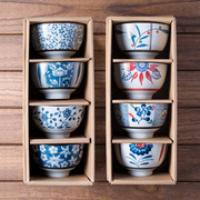4.5寸陶瓷饭碗家用创意个性情侣碗田园风日式碗餐具套装组合8件套