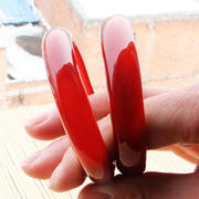 国风馆巴西红玛瑙手镯高品质红玉髓中国红玛瑙玉石镯子送礼物送朋