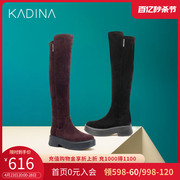 卡迪娜冬季休闲圆头，中跟女鞋粗跟拉链高筒女靴kla00203