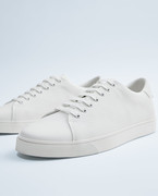 欧美平底系带休闲男鞋，柔软舒适白色，低帮潮流运动鞋小白鞋5209