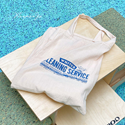 INS风字母帆布袋大容量慵懒节竹棉单肩包休闲书包通勤包购物袋
