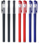 黑中性笔办公用笔磨砂签字笔中性笔文具用品商务碳素笔100支